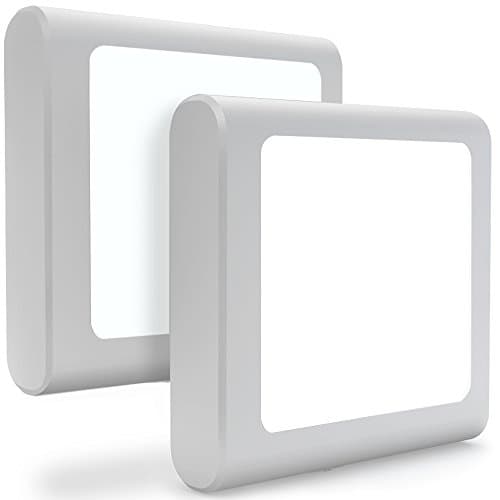 MAZ-TEK Auto Dusk to Dawn Sensing Plug-in Night Light, Adjustable Brightness Warm White 2 Pack for Hallway and Bedroom