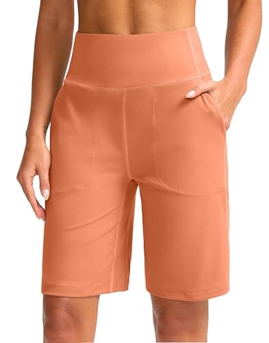 G Gradual High Waisted Bermuda Shorts for Yoga and Casual Wear | 9" Knee Length | 2 Big Pockets | Women's Shorts
G Gradu
