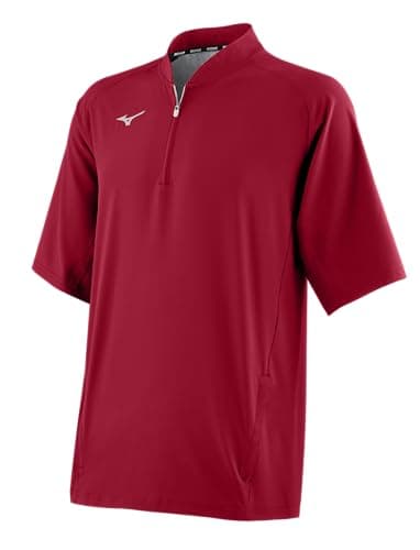 Mizuno Men's Gametime Short Sleeve Hitting Jacket for Baseball Players on Game Day - Breathable Design, Comfortable Fit,