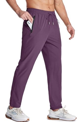 Men's Lightweight Hiking Pants with Quick Dry and Zipper Pockets
| Men's Quick Dry Running Pants Open Bottom Sweatpants