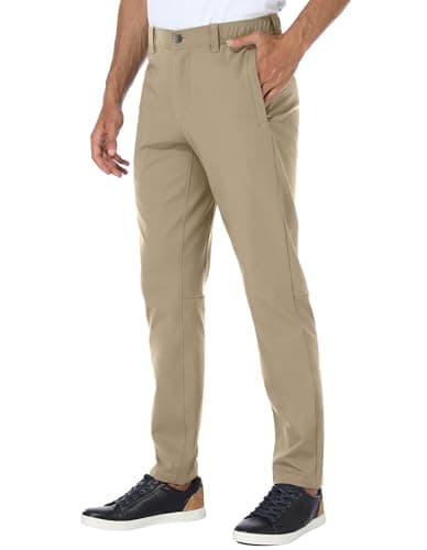 Puli Golf Pants Men Stretch Slim Fit Dress Casual Work Hiking Tapered Waterproof Pants with Pockets
Puli Golf Pants Men