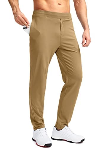 Pudolla Men's Stretch Golf Pants with Zipper Pockets Slim Fit Casual Joggers
| Pudolla Men's Golf Sweatpants Zipper Poc