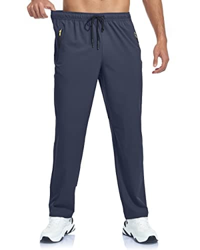 GAXIDES Men's Lightweight Breathable Quick Dry Fit Waterproof Hiking Pants for Camping, Fishing, Running and Athletic A