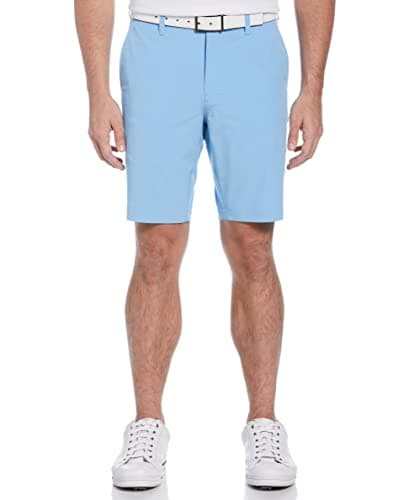 PGA TOUR Men’s 9” Flat Front Horizontal Textured Golf Shorts - 4-Way Stretch, Moisture-Wicking, Sun Protection