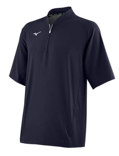 Mizuno Men's Gametime Short Sleeve Hitting Jacket for Baseball Players on Game Day - Breathable Design, Comfortable Fit,