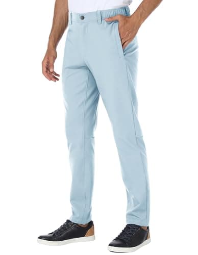 Puli Golf Pants Men Stretch Slim Fit Dress Casual Work Hiking Tapered Waterproof Pants with Pockets
Puli Golf Pants Men
