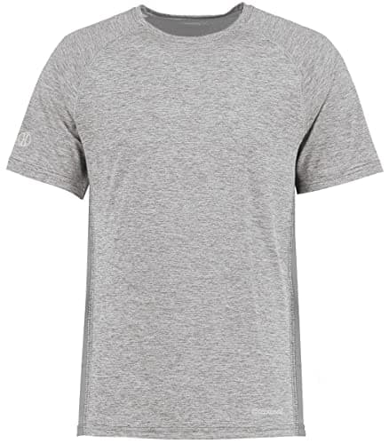 Holloway Men's Electrify Powered by Coolcore Tee - Athletic Grey XL - Fast Drying, Moisture Wicking, UV Protection