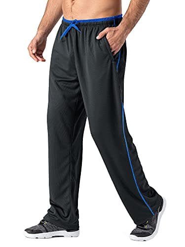 Magnivit Men's Lightweight Sweatpants for Comfortable Athletes with Open Bottom Mesh and Zipper Pockets
| Magnivit Men'