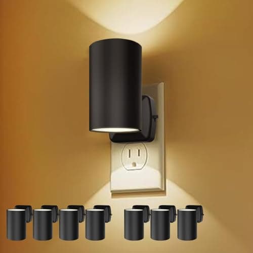 ETL Certified Warm White Night Lights, Dusk to Dawn Sensor, Adjustable Brightness Nightlight for Kids, Hallway, Stairway