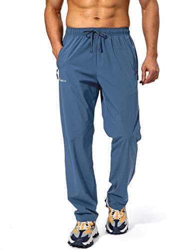 Pudolla Men's Elastic Waist Workout Jogging Pants for Fitness Enthusiasts with Zipper Pockets
| Pudolla Men's Athletic