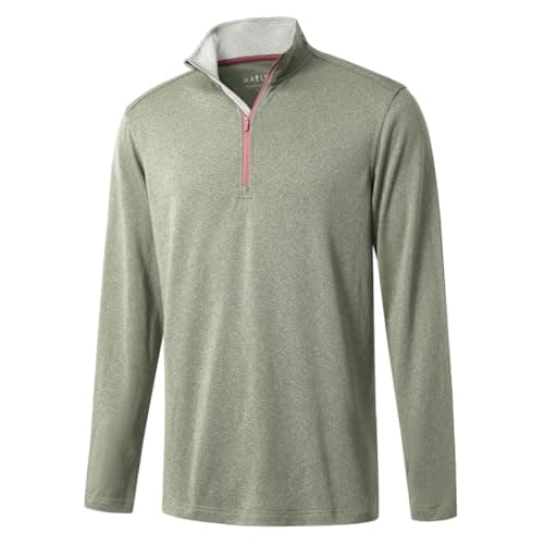 M MAELREG Quarter Zip Golf Pullover Men's Dry Fit Long Sleeve Performance Wicking Sweatshirt forMen