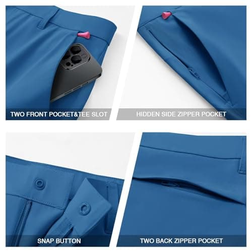 M MAELREG Men's Lightweight Quick Dry Water-Resistant Golf Shorts for Casual Wear
| M MAELREG Men's Stretch Waistband Q