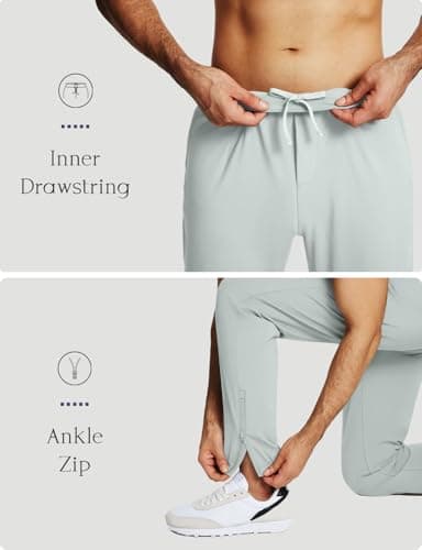 Baleaf Men's 30'' Stretch Lightweight Golf Joggers Pants for Workout & Travel Quick Dry Sweatpants Zip Pockets
| Baleaf