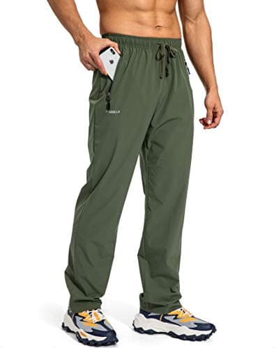 Pudolla Men's Elastic Waist Workout Jogging Pants for Fitness Enthusiasts with Zipper Pockets
| Pudolla Men's Athletic