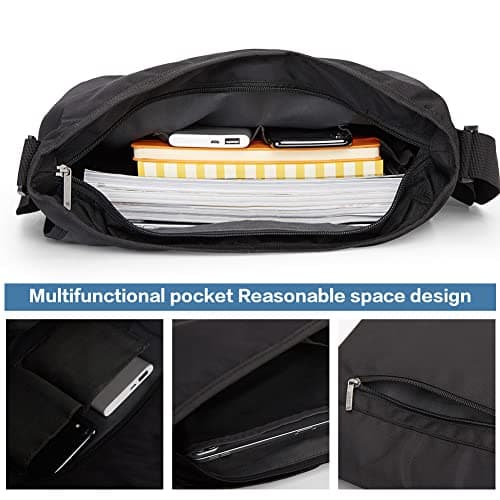 OIWAS 14 Inch Messenger Bag - Satchel Laptop Crossbody Briefcase for Men and Women