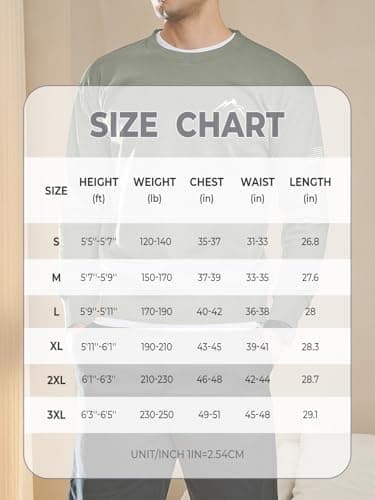 NORTHYARD Men's Long Sleeve Crewneck Sweatshirt for Casual Comfortable Moisture Wicking Cotton Sweatshirts