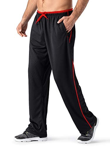 Magnivit Men's Lightweight Sweatpants for Comfortable Athletes with Open Bottom Mesh and Zipper Pockets
| Magnivit Men'