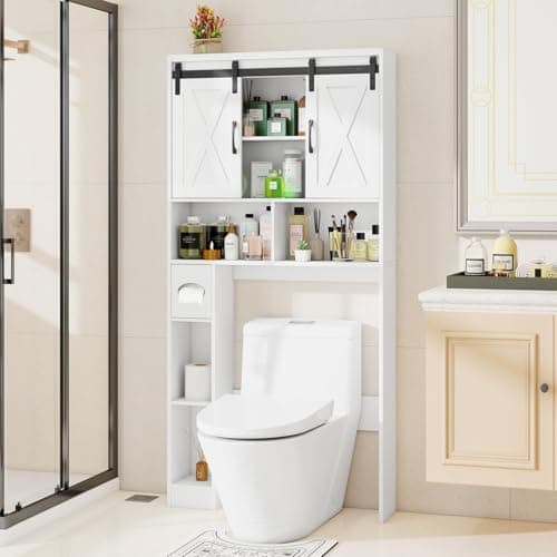 Home Space-Saving Over The Toilet Storage Cabinet for Farmhouse Bathroom
| Farmhouse Storage Cabinet Over Toilet with 2