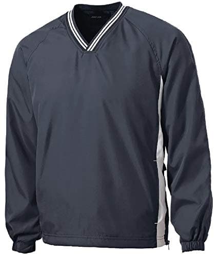 Joe's USA Men's Athletic V-Neck Raglan Wind Shirts for Athletes and Outdoor Enthusiasts - XS-6XL