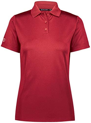 Holloway Ladies Prism Polo 2Xl Scarlet - Lightweight Moisture Wicking Polyester Polo for Women's Outdoor Activities