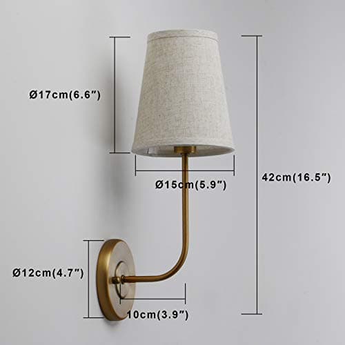 Pathson Set of 2 Vintage Wall Sconces for Industrial Living Room and Bedroom Hardwired Bathroom Vanity Lights (Antique B