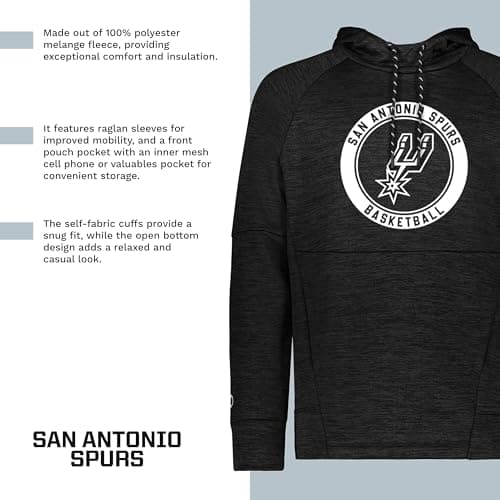 Holloway Men's NBA Fleece Hoodie - Warm & Comfortable Basketball Pullover - Ideal for Sports, Casual Wear, and Fans