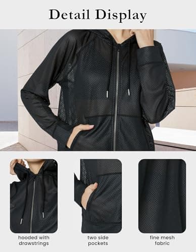 Light and Cozy Women's Long Sleeve Mesh Hoody for Active Wear
| Sheer Hooded Sweatshirt for Women: Lightweight and Styl