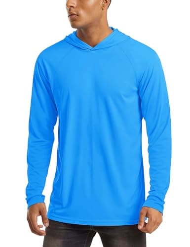 UPF 50+ Men's Hooded Sun Protection T-Shirts for Fishing and Athletic Pursuits
| Men's Hooded UPF 50+ Sun Protection Lo