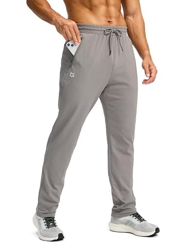 G Gradual Men's Fleece Lined Winter Pants Best for Men Athletes in Cold Weather Zipper Pockets Sweatpants  
G Gradual Me