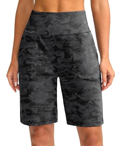 G Gradual High Waisted Bermuda Shorts for Yoga and Casual Wear | 9" Knee Length | 2 Big Pockets | Women's Shorts
G Gradu