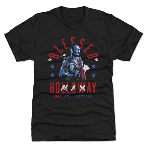 Max Holloway UFC Men's Premium T-Shirt - Blessed BMF Champion WHT