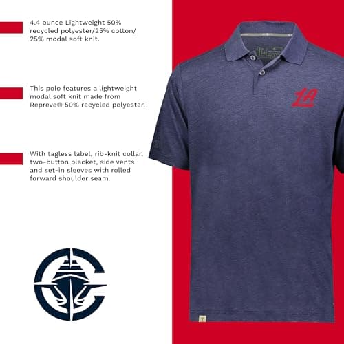 Holloway NBA Repreve® Eco Polo Sustainable Moisture-Wicking Shirt for Athletes & Outdoor Enthusiasts in Activewear & Cas