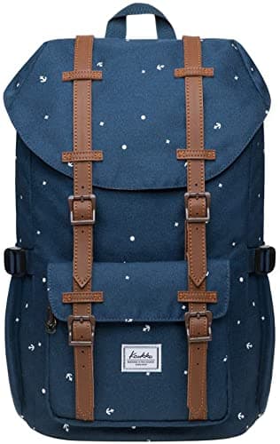 KAUKKO 15.6 Inch Laptop Outdoor Backpack for Men and Women Traveling Rucksack (5-8-Black)