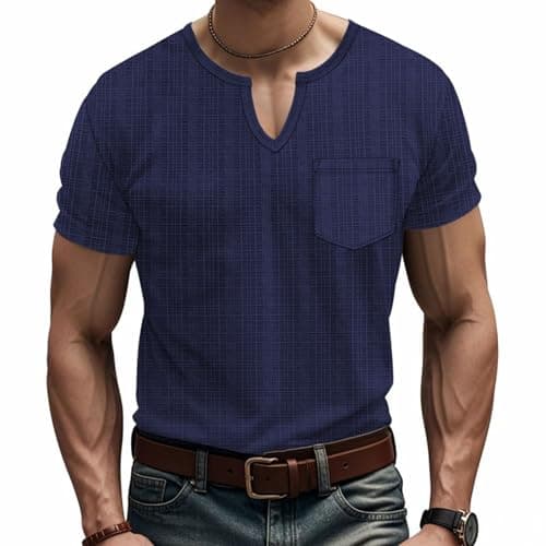 BIDDENANT Men's V-Neck Casual Shirts Short Sleeve Slim Fit Tees for Workout and Everyday Wear
| Stylish Men's V-Neck Ca