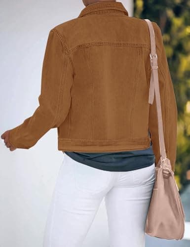 Luvamia Women's Stretch Fitted Long Sleeves Denim Jean Jacket for Casual Wear
| Luvamia Women's Basic Button Down Stret
