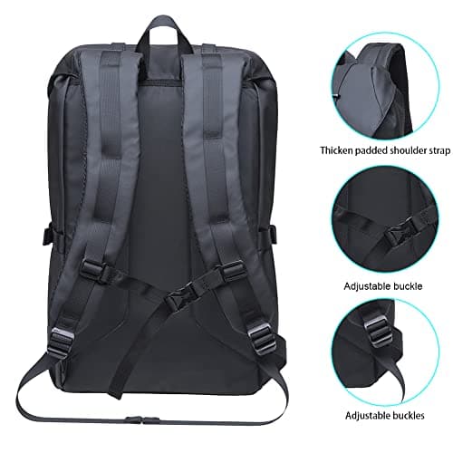 KAUKKO 15.6 Inch Laptop Outdoor Backpack for Men and Women Traveling Rucksack (5-8-Black)