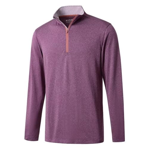 M MAELREG Quarter Zip Golf Pullover Men's Dry Fit Long Sleeve Performance Wicking Sweatshirt forMen