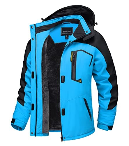 TACVASEN Women's Winter Waterproof Ski Jacket Hooded Fleece Lined Warm Snow Coat for Outdoor Activities
| TACVASEN Wome