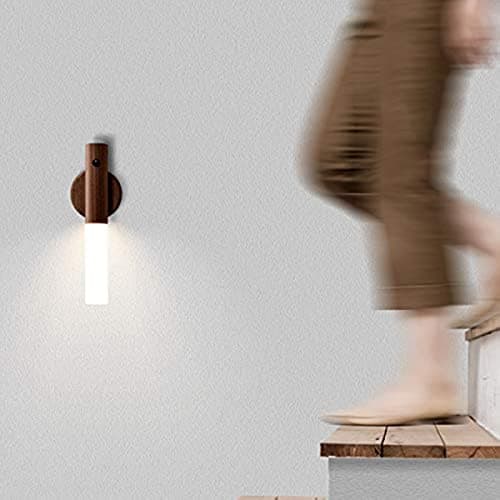 Motion Sensor Wall Lights Wood Battery Operated Sconce Light for Indoor Warm White 3000K
| Wireless Wood Sconce Light M