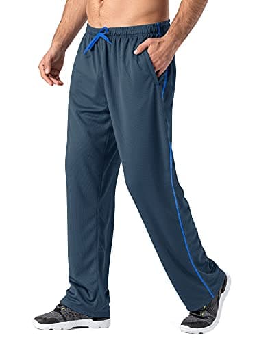 Magnivit Men's Lightweight Sweatpants for Comfortable Athletes with Open Bottom Mesh and Zipper Pockets
| Magnivit Men'