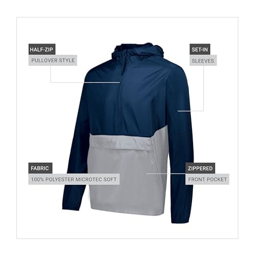 Holloway Men's Packable Pullover Fleece Jacket for Outdoor Adventures
| Holloway Men's Lightweight Packable Pullover Ja