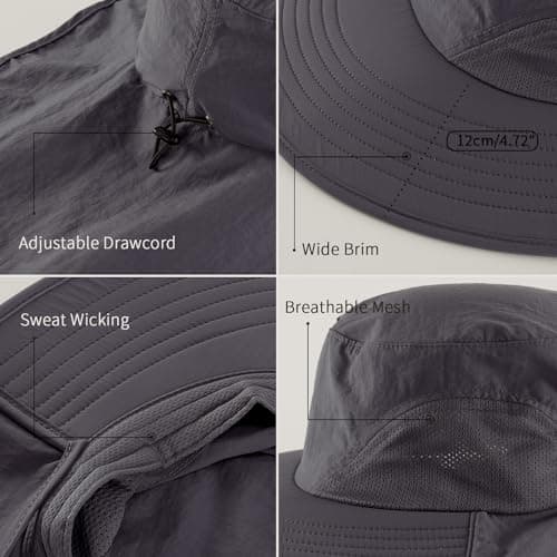 High UPF50+ Sun Protection Outdoor Fishing Hat with Wide Brim and Neckerchief for Men and Women
| Ultimate Outdoor UPF5