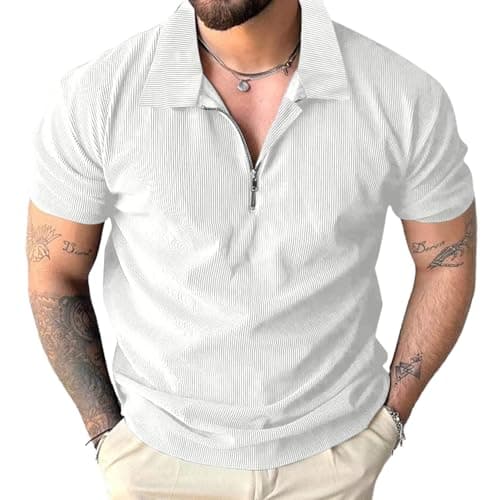 Biventant Men's 1/4 Zip Polo Shirts Casual Fashion Summer Tops
| Biventant Mens Short Sleeve Tee Summer Casual Shirts
|