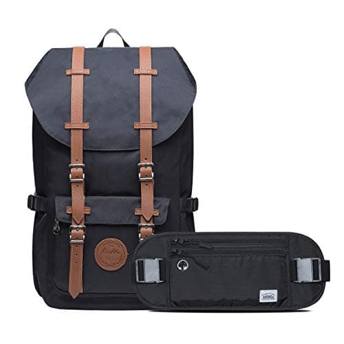 KAUKKO 15.6 Inch Laptop Outdoor Backpack for Men and Women Traveling Rucksack (5-8-Black)