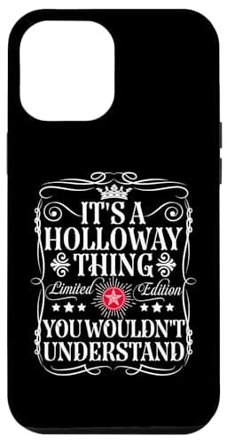 Vintage Holloway Name T-Shirts and Gifts for iPhone 15 Pro Max Case Enthusiasts