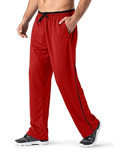 Magnivit Men's Lightweight Sweatpants for Comfortable Athletes with Open Bottom Mesh and Zipper Pockets
| Magnivit Men'