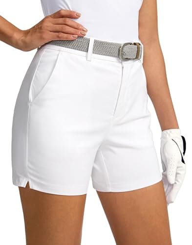 SANTINY Women's Quick Dry Stretch Golf Shorts with Pockets for Summer Casual Outdoor Hiking