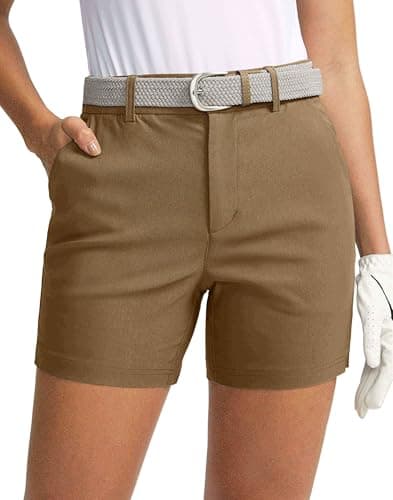 SANTINY Women's Quick Dry Stretch Golf Shorts with Pockets for Summer Casual Outdoor Hiking