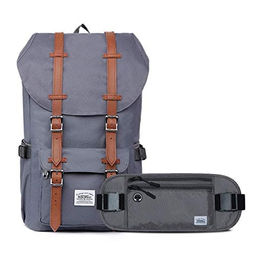 KAUKKO 15.6 Inch Laptop Outdoor Backpack for Men and Women Traveling Rucksack (5-8-Black)