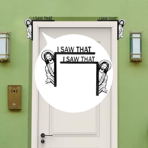 Two Pack I Saw That Door Sitter Wood Frame Decor Left & Right for Home Office Mirror Cabinet
| I Saw That Door Sitter C